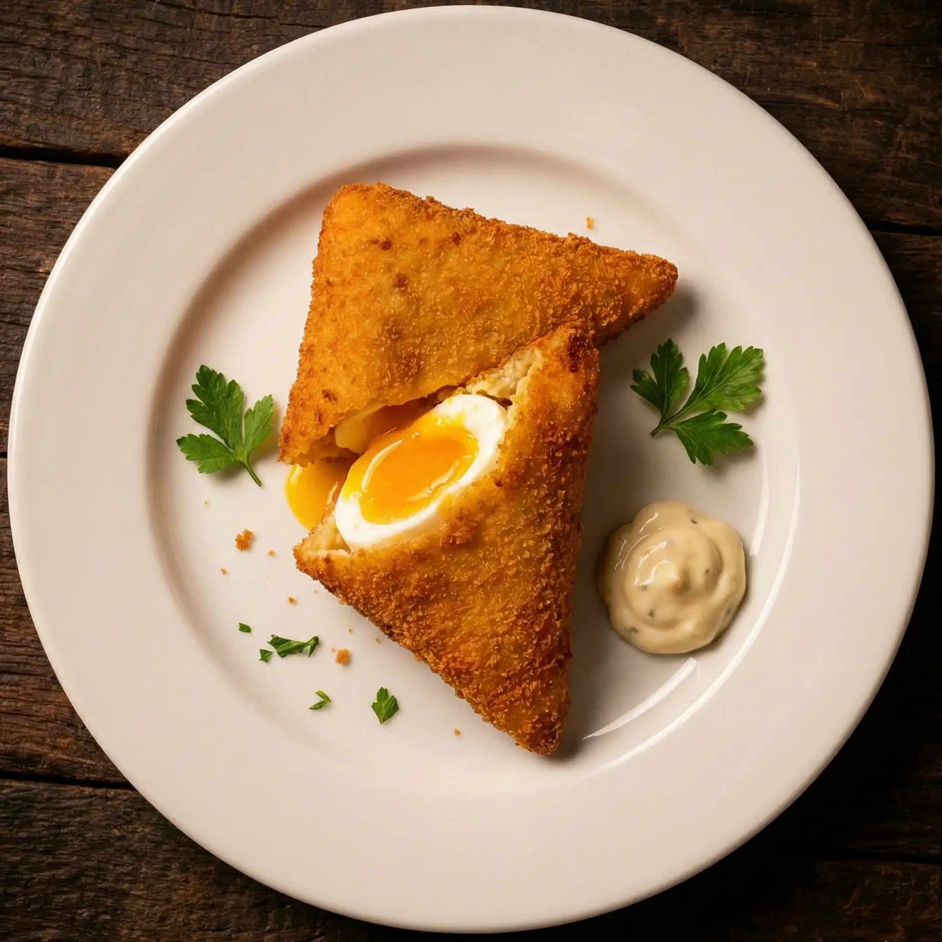 Triangular Croquette with Egg